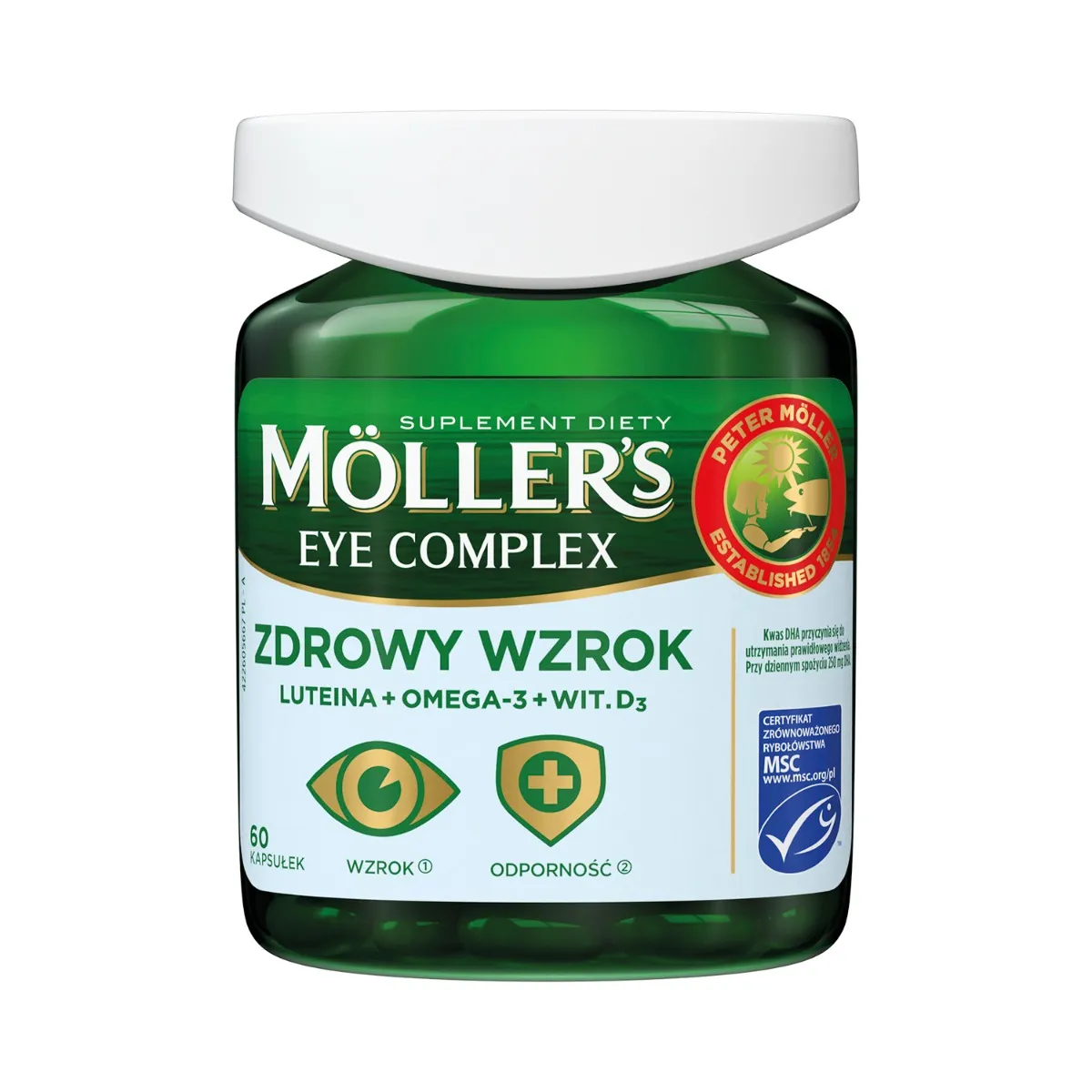 Moller's Eye Complex (Zdrowy Wzrok), suplement diety, 60 kapsułek