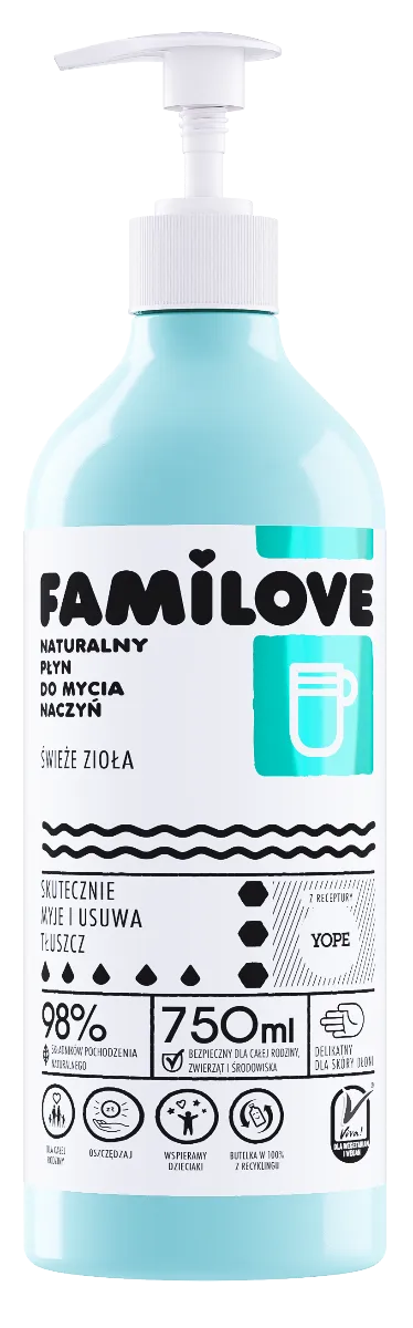 YOPE Familove szampon do mycia naczyń, 500 ml