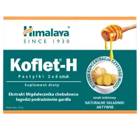 Himalaya Koflet-H, suplement diety, smak imbirowy, 12 pastylek do ssania