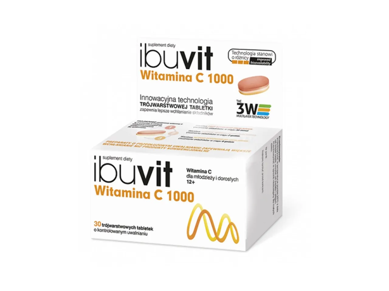 Ibuvit Witamina C 1000, suplement diety, 30 tabletek
