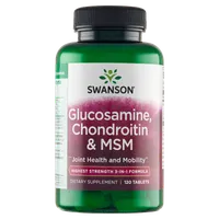 Swanson, Glukozamina, Chondroityna & MSM, suplement diety, 120 tabletek