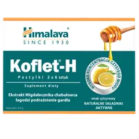 Himalaya Koflet-H, suplement diety, smak cytrynowy, 12 pastylek do ssania