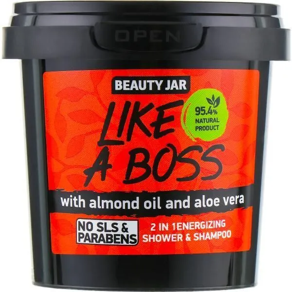 Beauty Jar Like A Boss energetyzujący szampon i żel pod prysznic 2w1, 150 g. Data ważności 31.05.2023