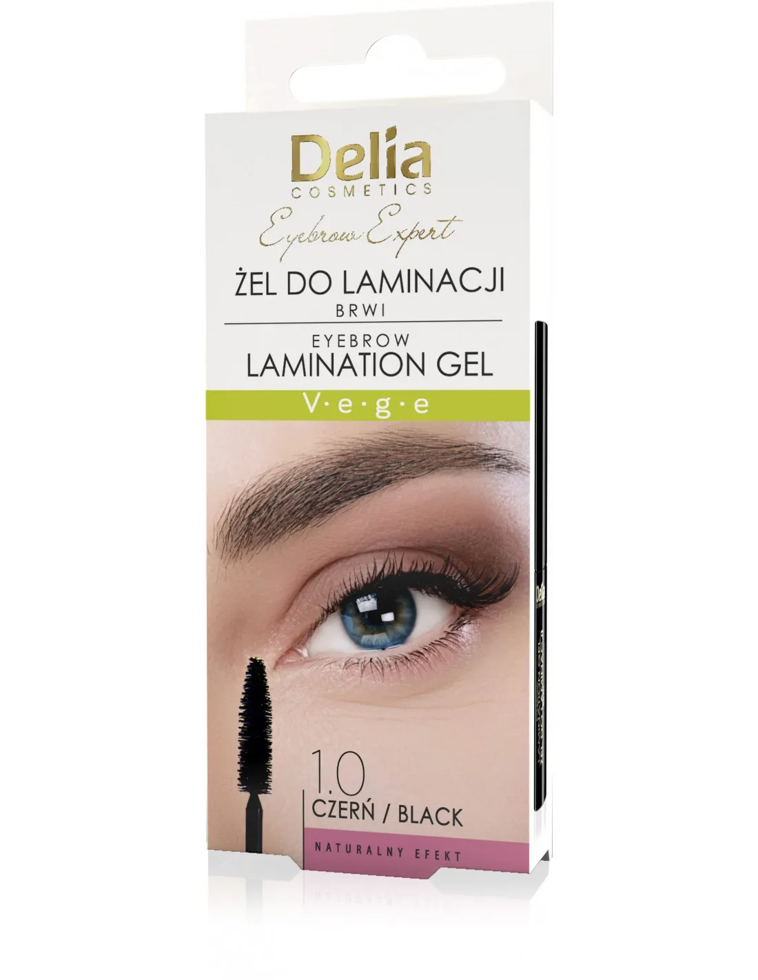 Delia Eyebrow Expert żel do laminacji brwi 1.0 czarny, 4 ml 