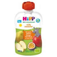 HiPP BIO od pokoleń mus gruszki-jabłka-mango-marakuja, 100 g