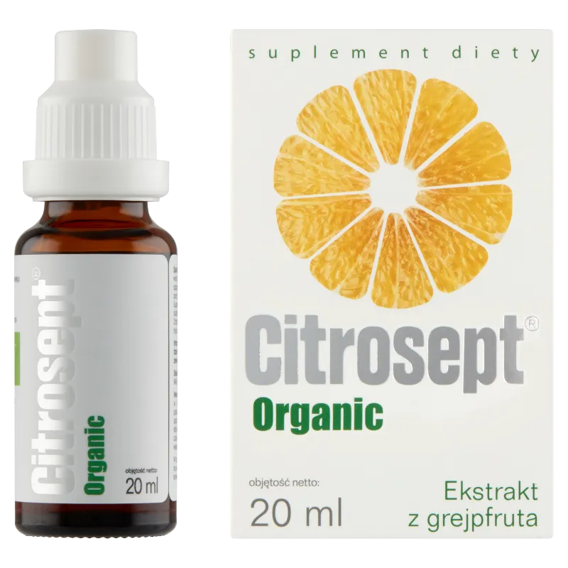 Citrosept Organic, ekstrakt z grejpfruta, 20 ml 
