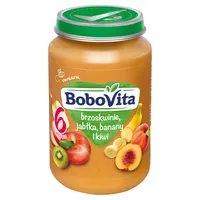 BoboVita deserek brzoskwinie, jabłka, banany i kiwi po 6 miesiącu, 190 g