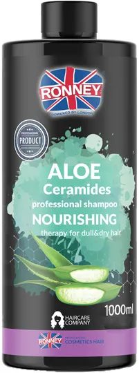 RONNEY Aloe Ceramides nawilżający szampon do włosów suchych i matowych, 1000 ml
