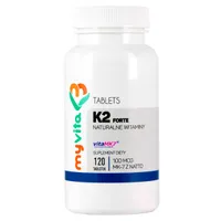 Myvita, witamina k2 mk-7, suplement diety, 100 mcg, 120 tabletek