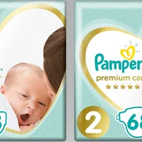 Pampers Premium Care, pieluchy, rozmiar 1, 2-5 kg oraz rozmiar 2, 4-8 kg, 146 szt.