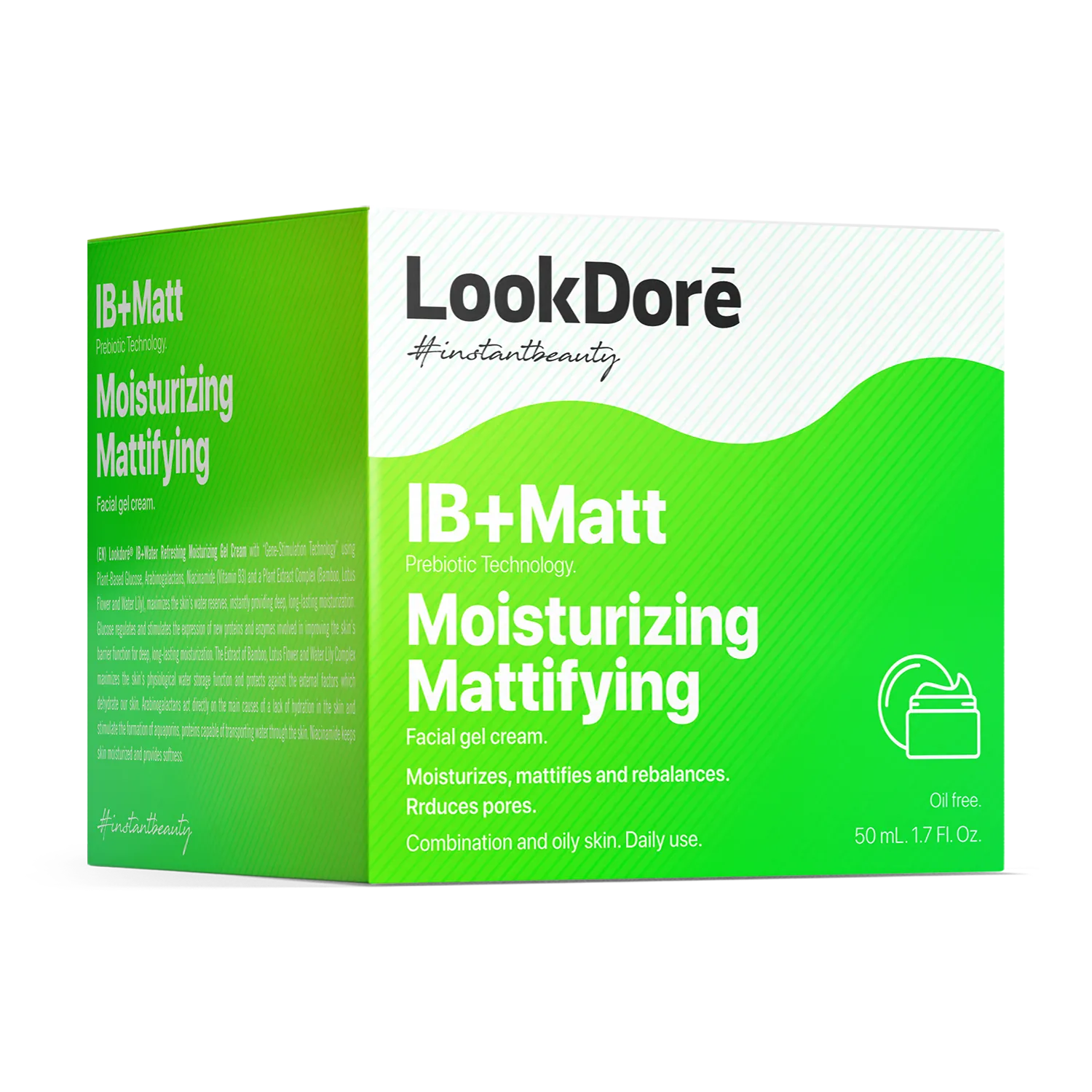LookDore IB+Matt Prebiotic Technology żel-krem matująco-nawilżający, 50 ml