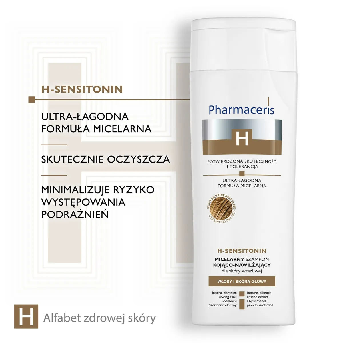 Pharmaceris H H-Sensitonin micelarny szampon kojąco-nawilżający dla skóry wrażliwej, 250 ml 