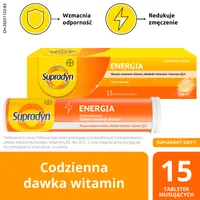 Supradyn Energia, kompleks witamin dla osób aktywnych, 15 tabletek musujących