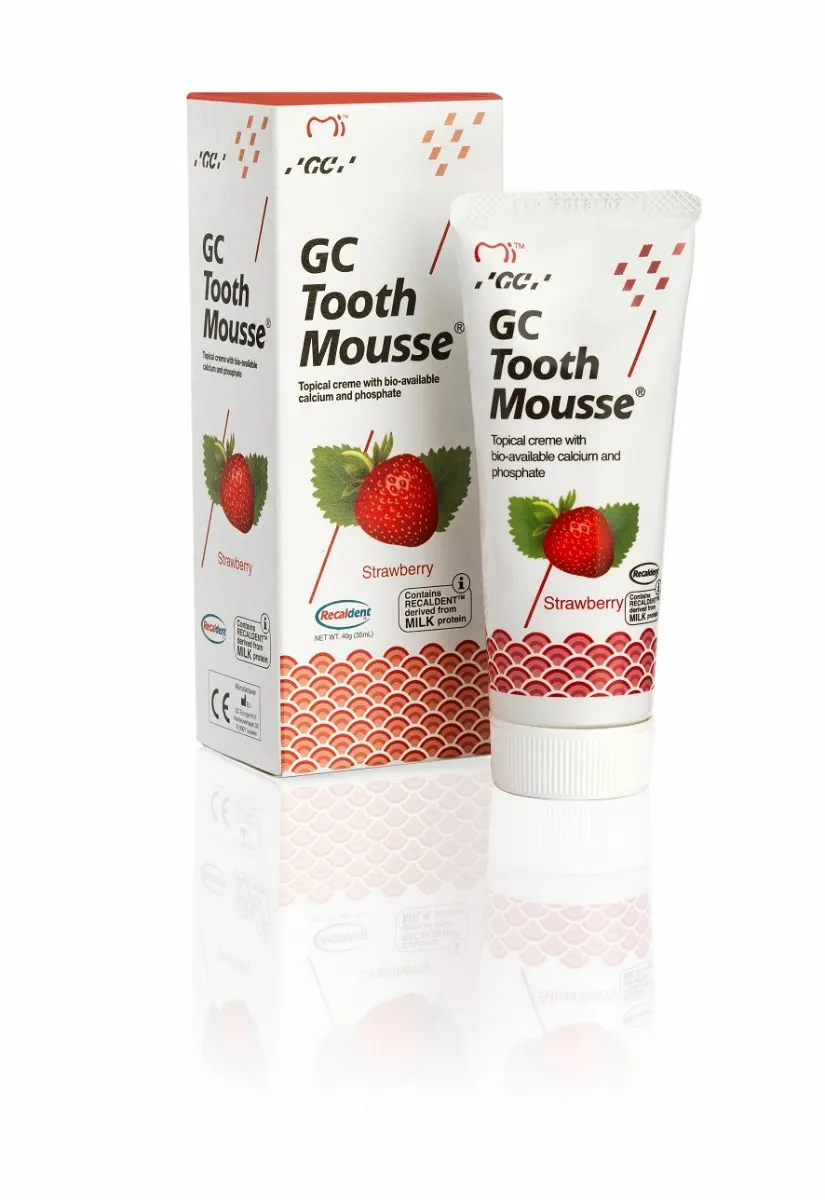 GC Tooth Mousse, pasta do zębów bez fluoru, smak truskawkowy, 35 ml