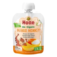 Holle BIO mus owocowy z jogurtem Mango Małpka, 85 g. Data ważności 30.04.2024