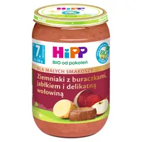 HiPP BIO od pokoleń obiadek ziemniaki z buraczkami jabłkiem i delikatną wołowiną po 7. miesiącu, 220 g