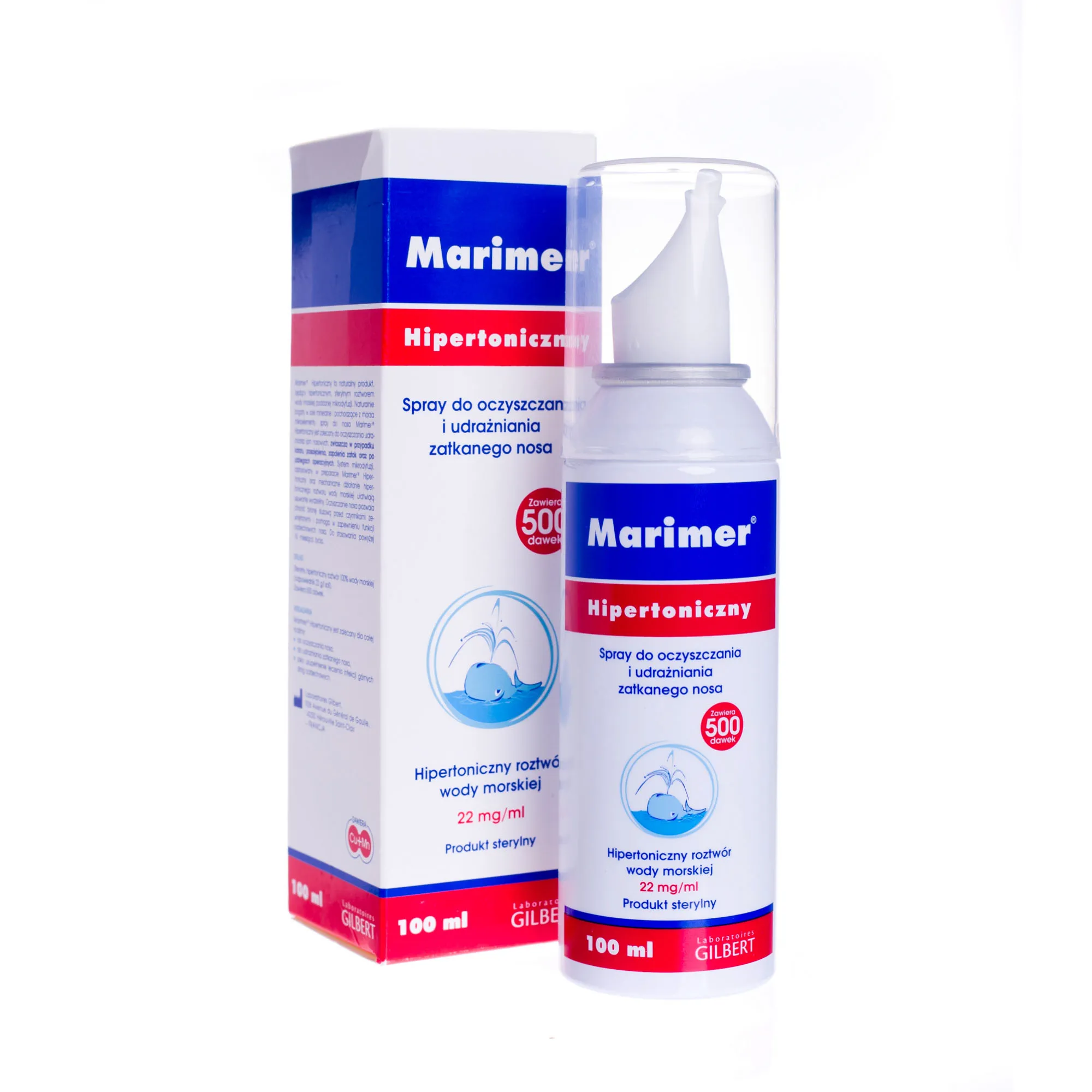 Marimer hipertoniczny, spray do oczyszczania i udrażniania zatkanego nosa, 100 ml