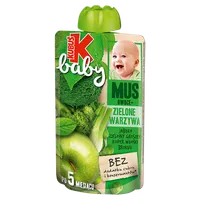 Kubuś Baby Mus Zielone warzywa jabłko groszek koper brokuł po 5. miesiącu życia, 100 g