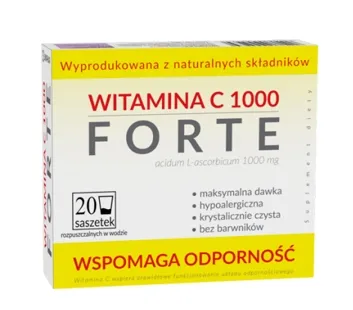 Witamina C 1000 Forte, suplement diety, 20 saszetek