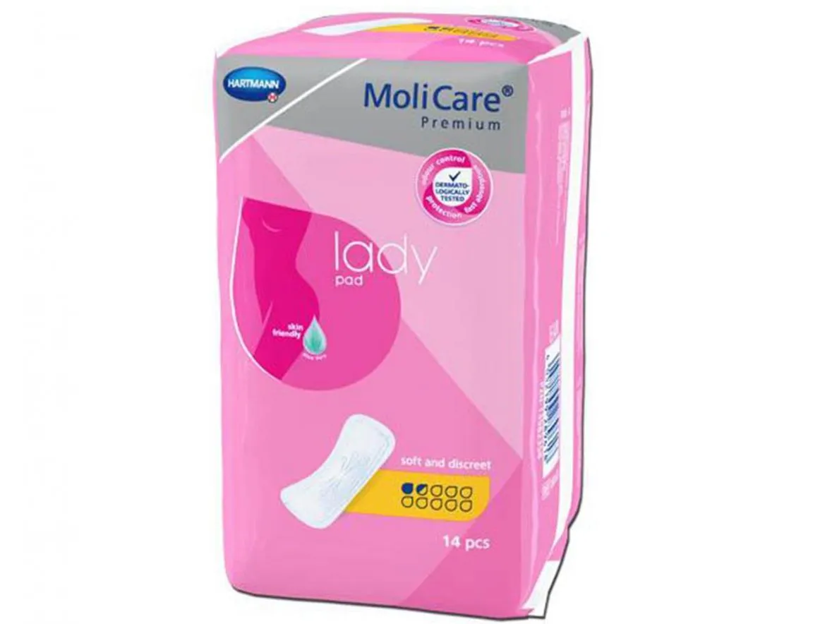 MoliCare Premium lady pad 1,5 kropli Wkładki anatomiczne chłonne, 14 sztuk