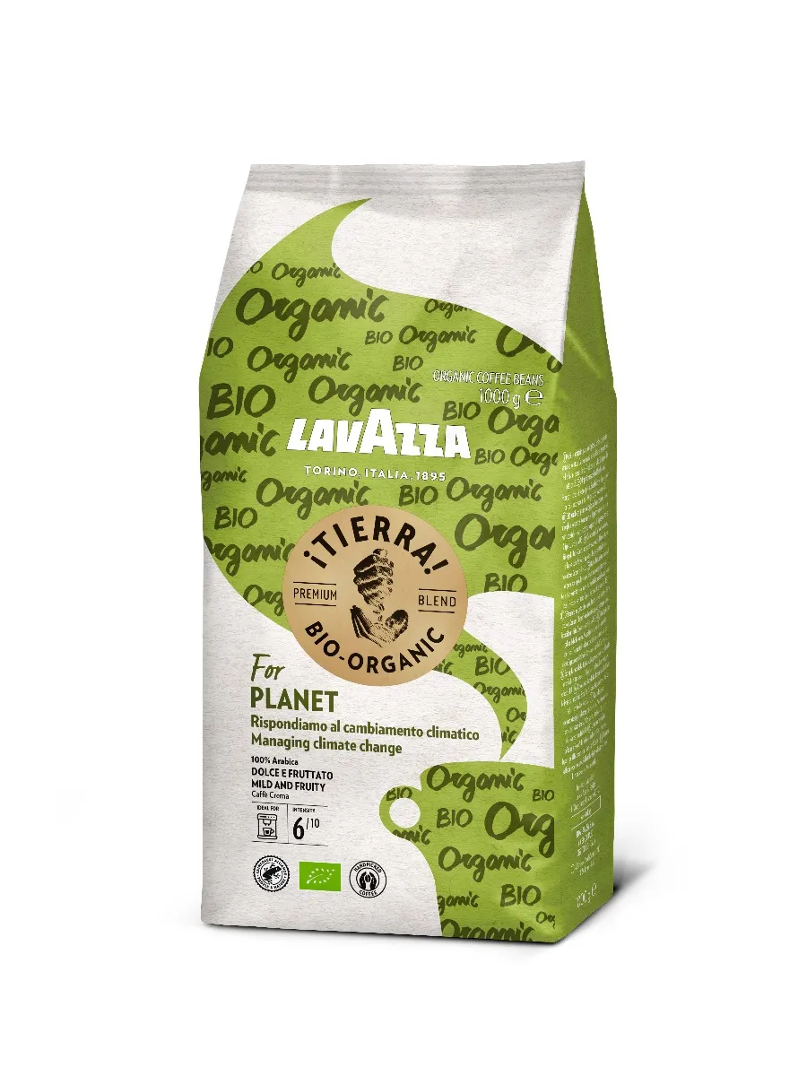 Lavazza Tierra BIO-Organic For Planet Kawa ziarnista organiczna, 1 kg