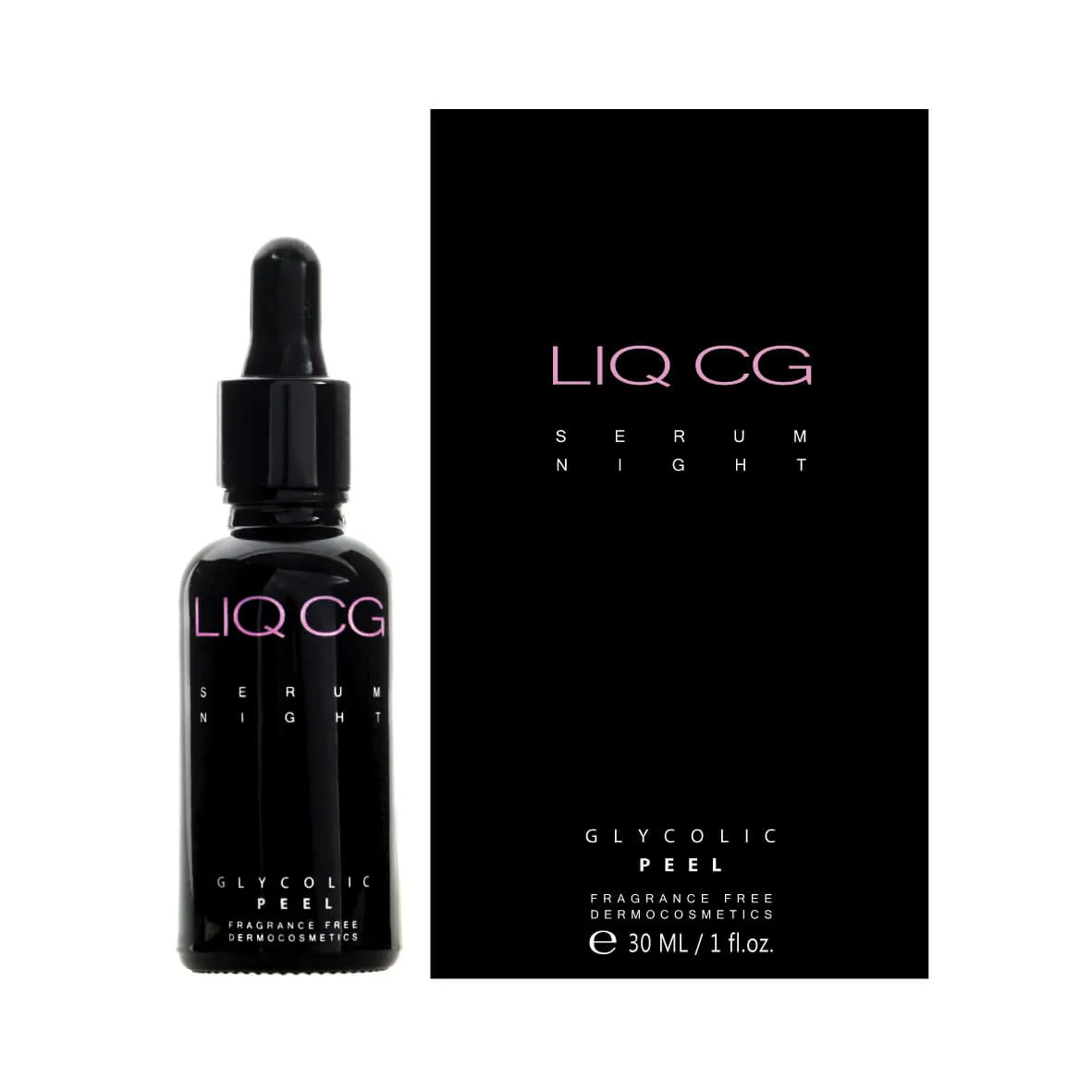 Liq CG Serum Night 7% Glycolic PEEL, serum wygładzające na noc - peeling, 30 ml