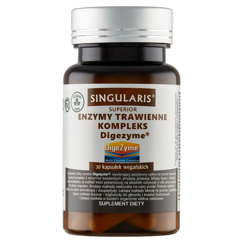 Singularis Superior Enzymy Trawienne Kompleks Digezyme, suplement diety, 30 kapsułek
