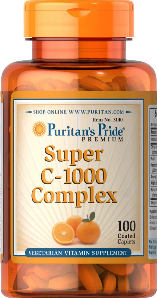 Puritan's Pride, Super C-1000 Complex, suplement diety, 100 tabletek powlekanych