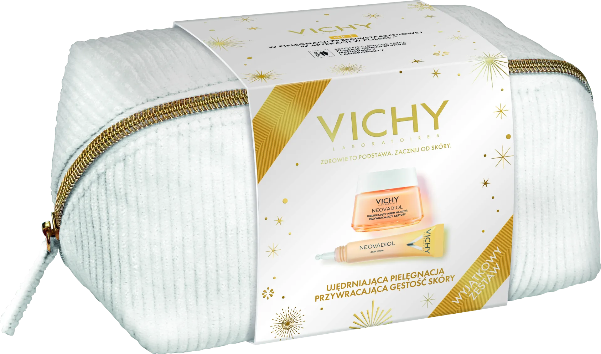Vichy Neovadiol Perimenopauza zestaw w kosmetyczce: ujędrniający krem na dzień przywracający gęstość do skóry normalnej i mieszanej + korygujący krem do skóry wokół oczu i ust, 50 ml + 15 ml 