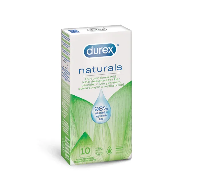 Durex Naturals, prezerwatywy, 10 sztuk