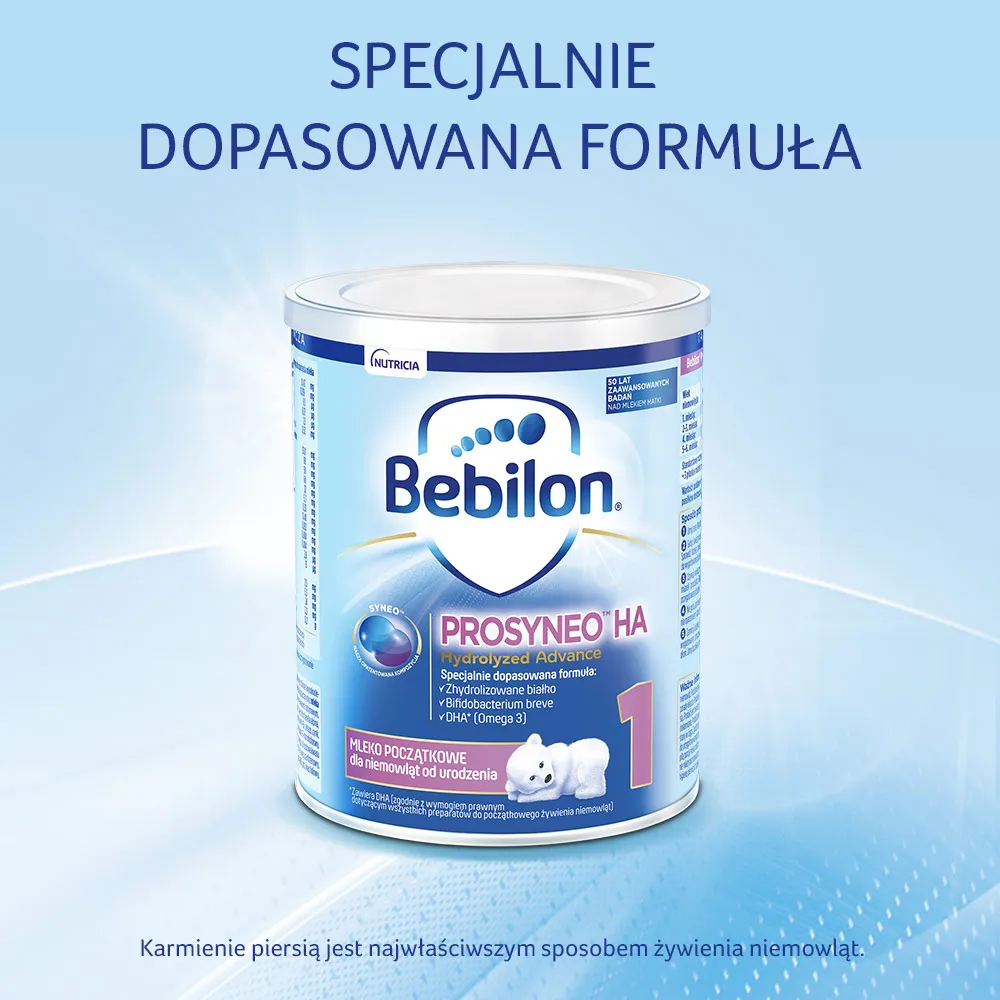 Bebilon Prosyneo HA 1 mleko początkowe dla niemowląt od urodzenia, 400 g 