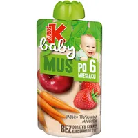 Kubuś Baby Mus po 6. miesiącu jabłko truskawka marchew, 100 g