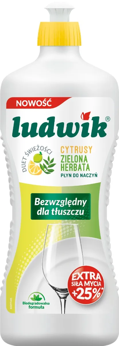 Ludwik Płyn do naczyń cytrusy zielona herbata, 900 g