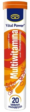 Krüger Multiwitamina, smak pomarańczowy, 20 tabletek musujących