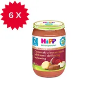 HiPP BIO od pokoleń obiadek ziemniaki z buraczkami jabłkiem i delikatną wołowiną po 7. miesiącu, 6 x 220 g
