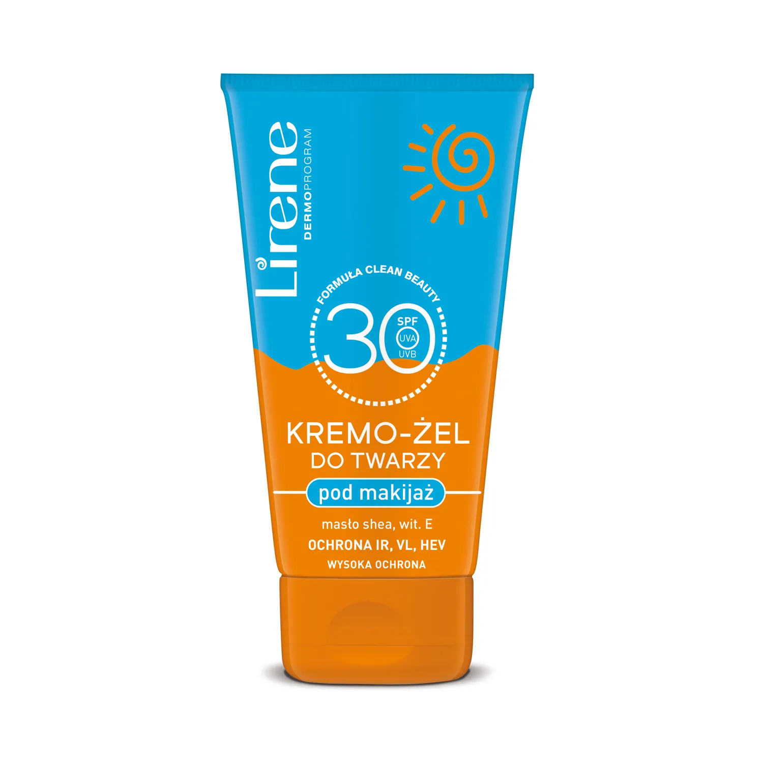 Lirene Sun kremo-żel do twarzy pod makijaż SPF 30, 50 ml