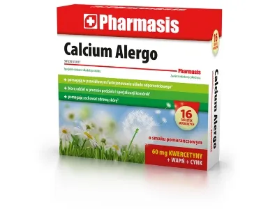 Pharmasis Calcium Alergo, suplement diety, smak pomarańczowy, 16 tabletek musujących