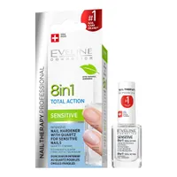 Eveline Cosmetics Nail Therapy Professional Total Action Sensitive odżywka do paznokci 8w1, 12 ml