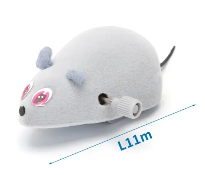 Nobleza mysz nakręcana dla kota 7x5 cm szara, 1 szt.