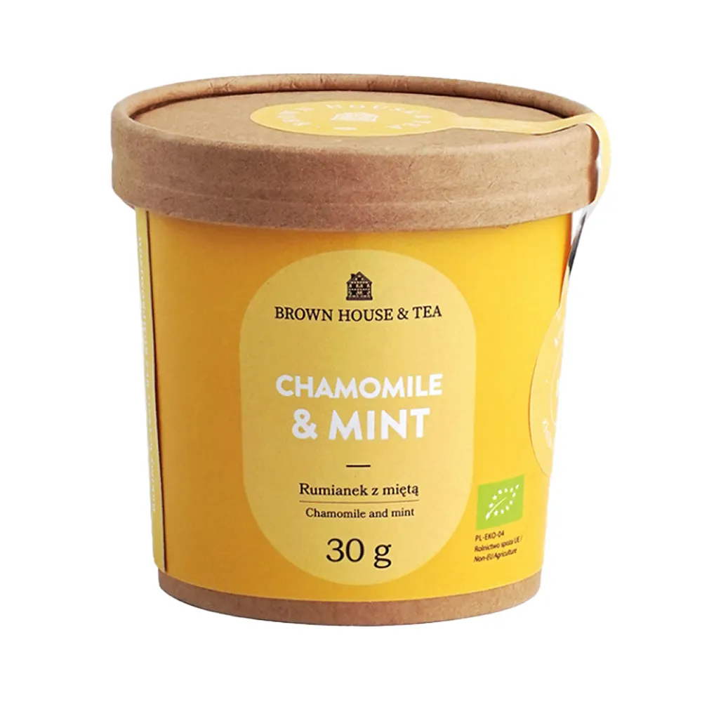 Brown House & Tea Chamomile & Mint, herbatka ziołowa z rumiankiem i mietą, 30 g