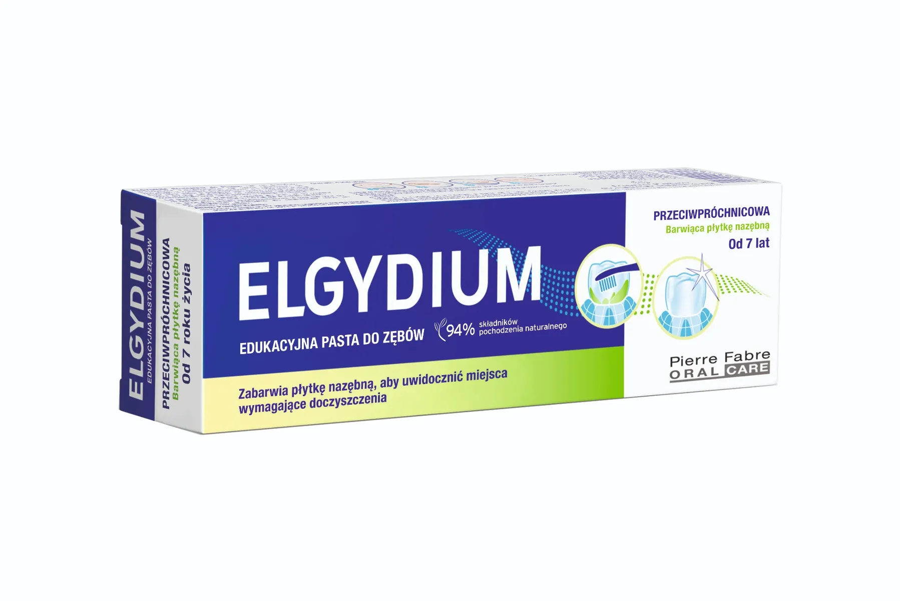Elgydium Edukacyjna pasta do zębów barwiąca płytkę nazębną, 50 ml