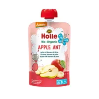 Holle BIO Demeter mus owocowy z jabłkiem bananem i gruszką Jabłkowa Mrówka, 100 g